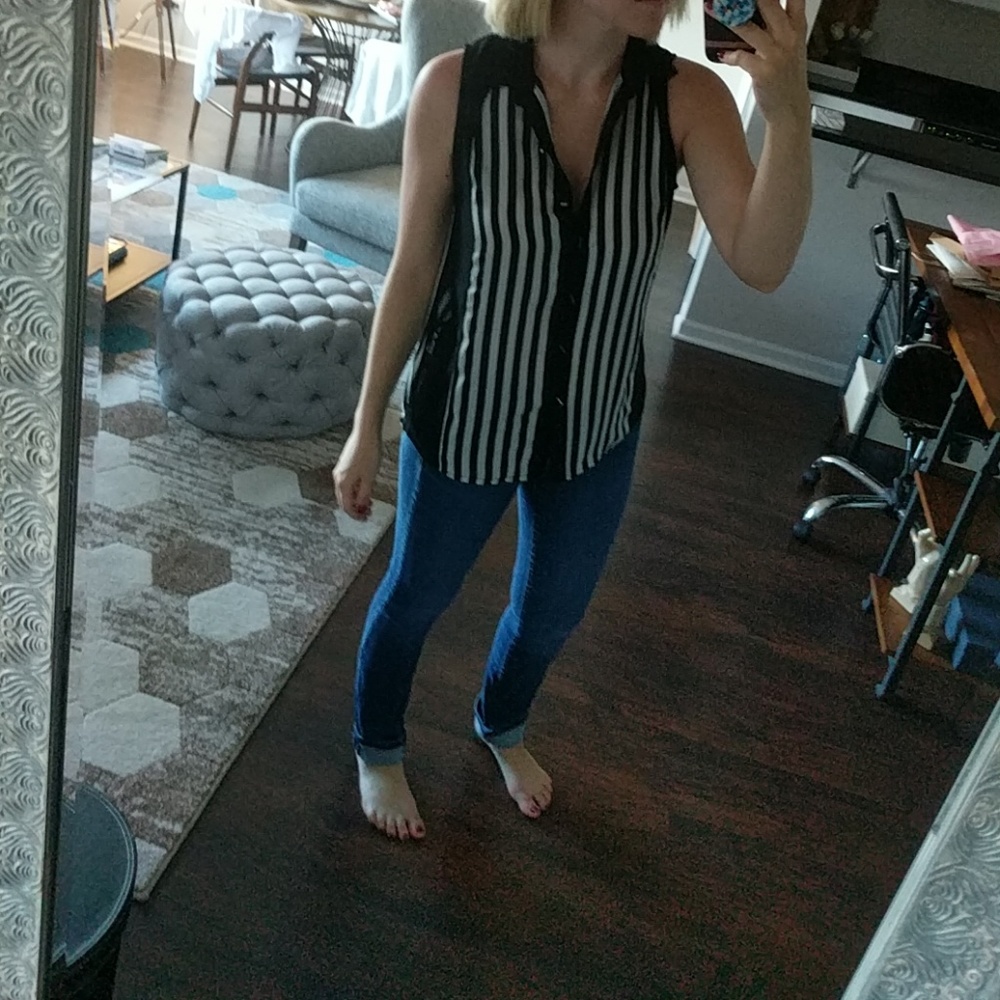Stipped Button Up